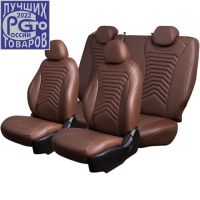 Чехлы Премиум Экокожа Байрон Президент|Жук на Renault Fluence 2009-2017 г.в.