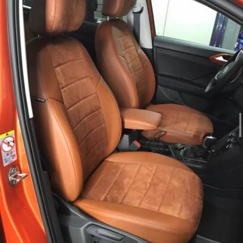 Авточехлы Автопилот коричневый алькантара